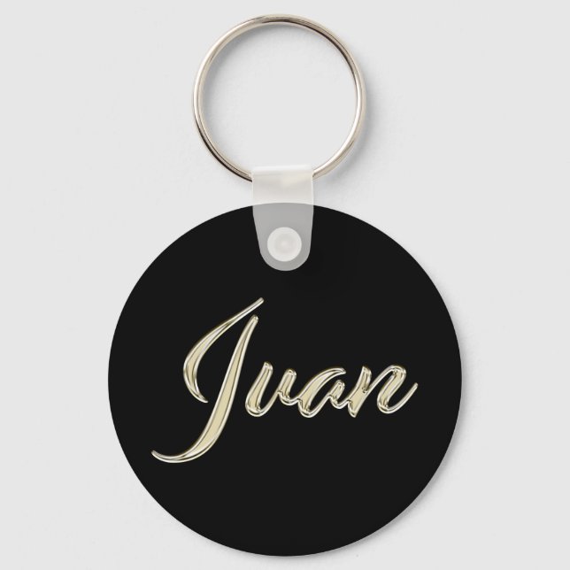 Juan whitegold Button Schlüsselger Schlüsselanhänger (Vorderseite)