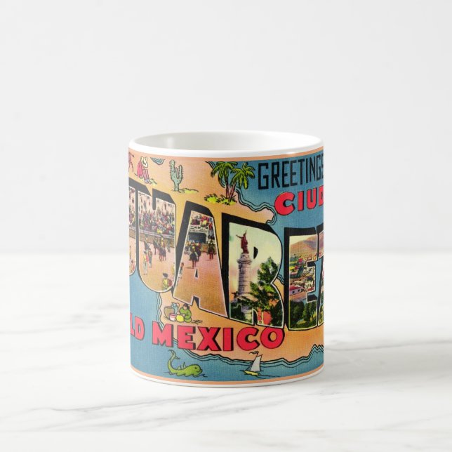 Juarez Mexico Vintag Postcard Tasse (Mittel)