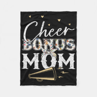 Jubel-Bonus-Mama-Shirt Leopard Cheerleading-Stiefm Fleecedecke