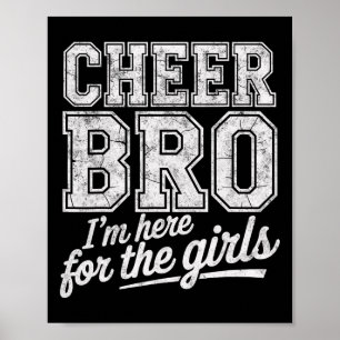 Jubel Brudi hier für Mädchen Cheerleading T-Shirt Poster