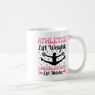 Jubel Cheerleading Athleten heben Gewichte Cheerle Kaffeetasse