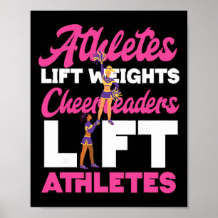 Jubel Cheerleading Athleten Heben Gewichte Cheerle Poster