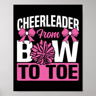Jubel Cheerleading Cheerleader Von Kopf Bis Fuß  Poster