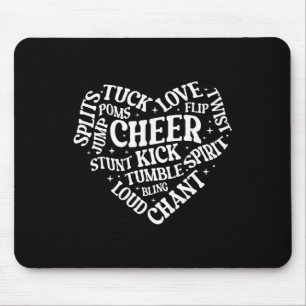 Jubel Cheerleading Herz Wortwolke Tuck Liebe Spli Mousepad