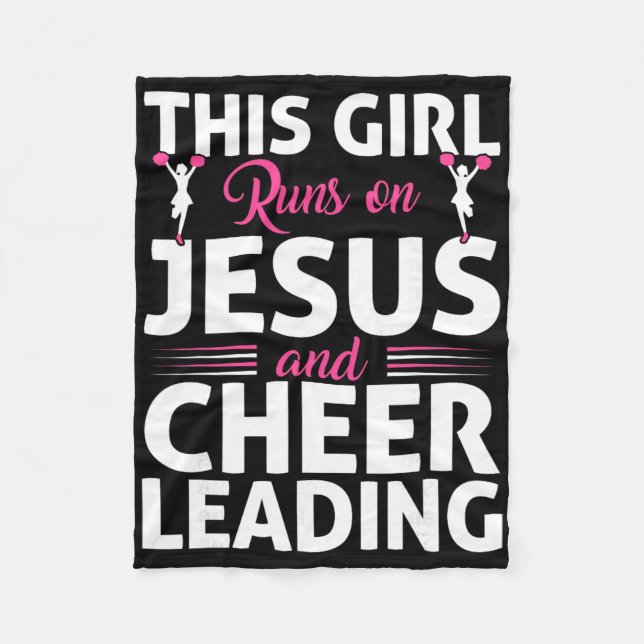 Jubel Cheerleading Jesus Glaube Christlich Dieses  Fleecedecke (Vorderseite)