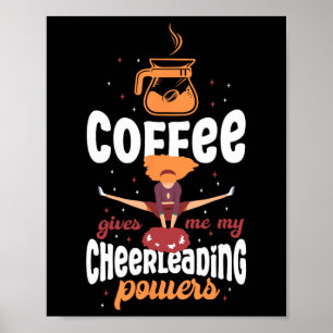 Jubel Cheerleading Kaffee Kaffee gibt mir meinen J Poster