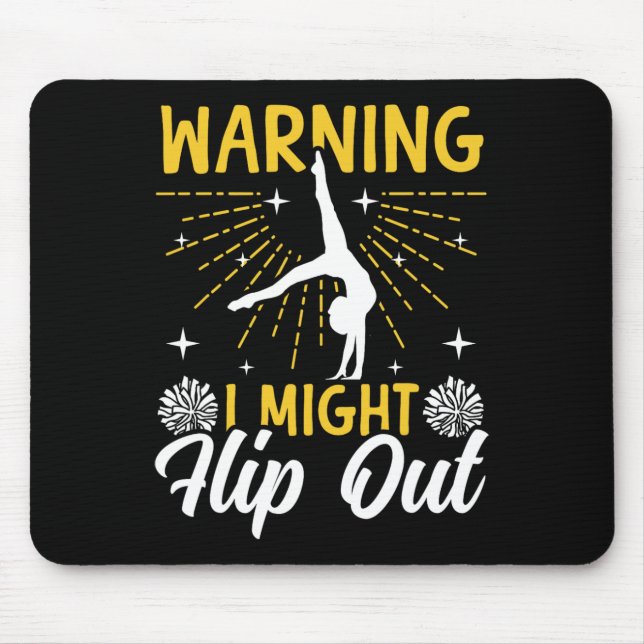 Jubel Cheerleading-Warnung Ich könnte ausflippen  Mousepad (Vorne)