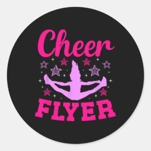 Jubel Flyer Kokette Cheerleading Flyer _2 Runder Aufkleber