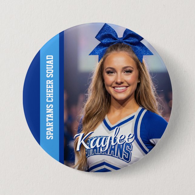 Jubel-Foto-Button Cheerleader-Team-Geist-Button Button (Vorderseite)