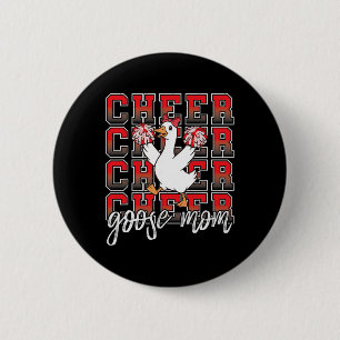 Jubel Gans Mama Kokette Schleife Rot Lustig Sport Button