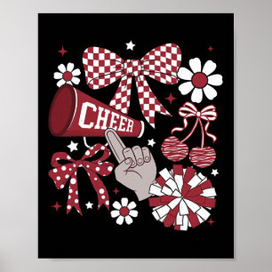 Jubel Kariert Kokette Schleife Cheerleading Fußll Poster