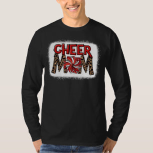 Jubel Mama Leopard Gebleicht Damen Stolz Cheerlead T-Shirt