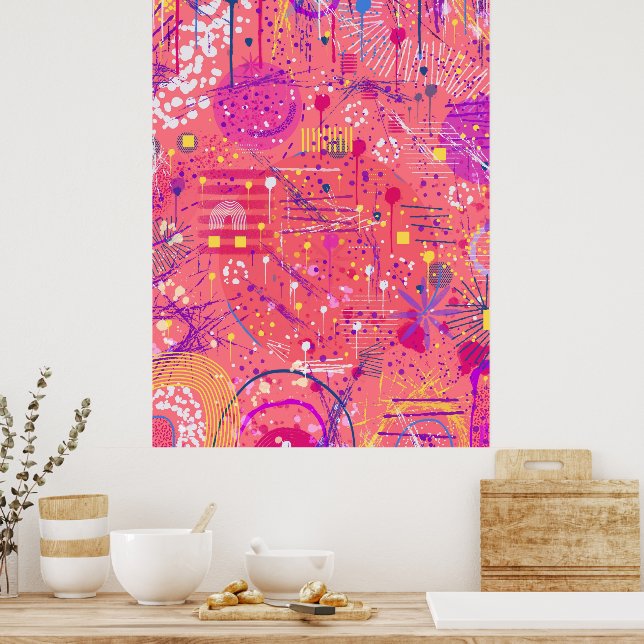 Jubel: Maximalistische Kunst Poster (Küche)