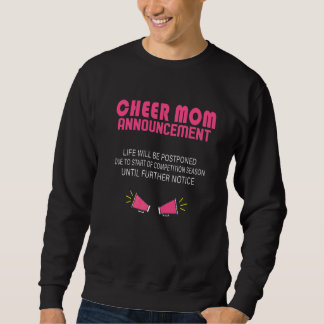 Jubel-Mutter-Ankündigung Für Frauen Cheerleader Mä Sweatshirt