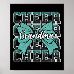 Jubel Oma Schleife Sport Cheerleaderin Cheerleadin Poster