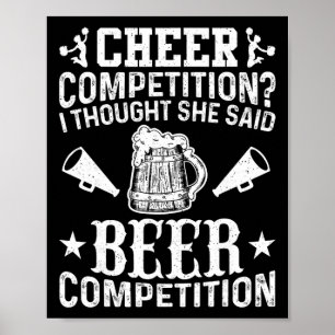 Jubel Papa Cheerleader Bier Wettbewerb Cheer Squad Poster