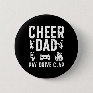 Jubel Papa Zahl Fahrt Klatschen Papa Eines Cheerle Button