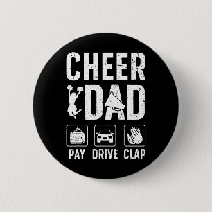 Jubel Papa Zahl Fahrt Klatschen Papa Eines Cheerle Button