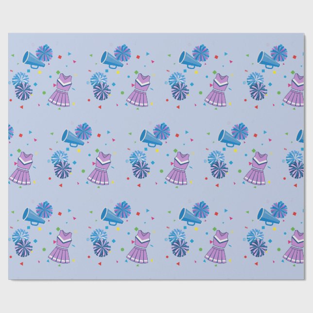 Jubel-Pompoms und Konfetti Geschenkpapier (Flach)