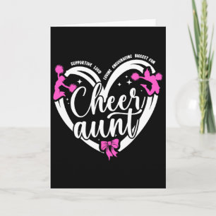 Jubel Tante Herz Cheerleader Tante Eines Cheerlead Karte