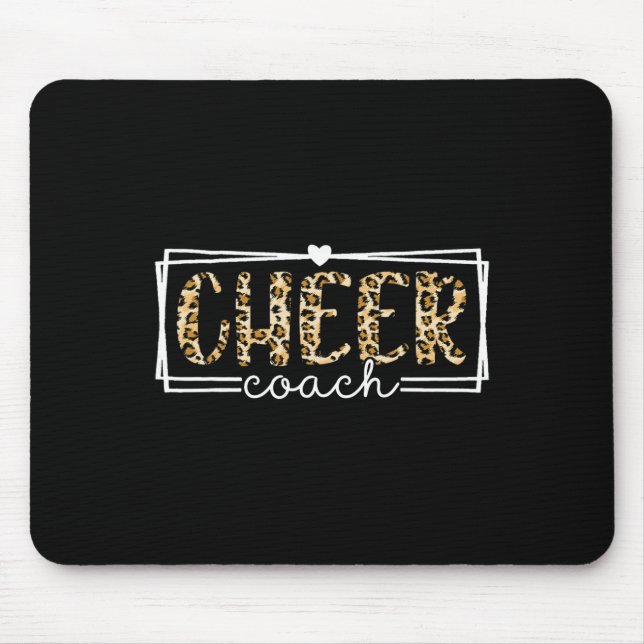 Jubel-Trainer Leopard Cheerleader Mädchen Cheerlea Mousepad (Vorne)