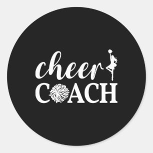 Jubel-Trainer Pom-Pom Jubel-Mädchen Cheerleading-W Runder Aufkleber