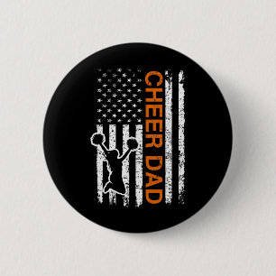 Jubel-Vater-Flagge Orange Cheerleading Button