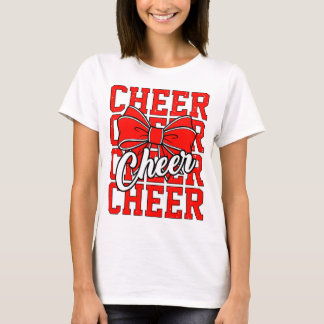 Jubelbogen Sport Cheerleader Cheerleading Rot Frau T-Shirt