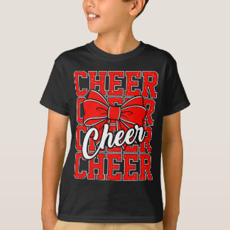 Jubelbogen Sport Cheerleader Cheerleading Rot Jung T-Shirt