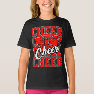 Jubelbogen Sport Cheerleader Cheerleading Rot Mädc T-Shirt