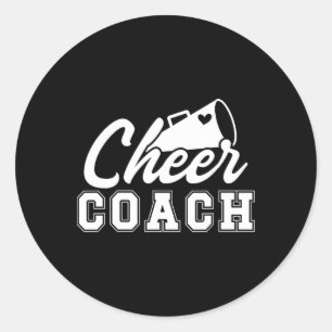 Jubelcoach Cheerleader Coach Cheerleading Coach _ Runder Aufkleber