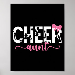 Jubeltante einer Cheerleader-Tante Bow Cheerleadin Poster