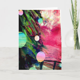 Jubilant Christmas Tree Holiday Karte