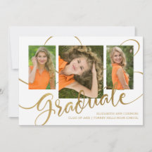 Jubilant Grad Imitate Gold Multi Foto Ankündigung