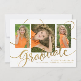 Jubilant Grad Imitate Gold Multi Foto Ankündigung