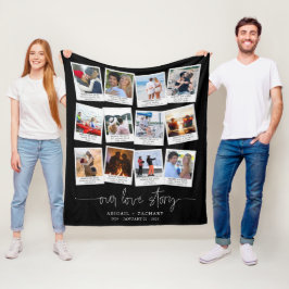 Jubiläum 12 Foto Schnappschuss Rahmen UNSERE LIEBE Fleecedecke