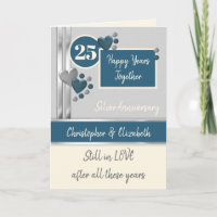 Jubiläum 25. Silber 25 Jahre dunkelblaue Creme