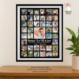 Jubiläum 41 FotoCollage Benutzerdefinierter Text u Poster