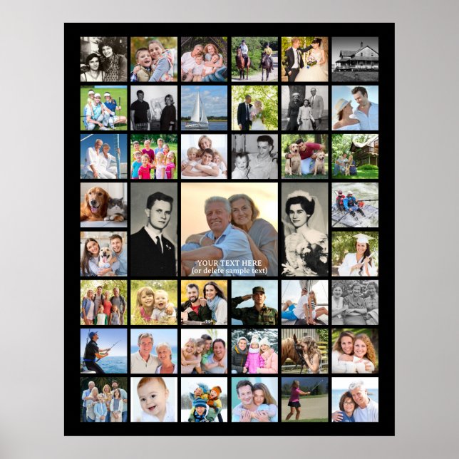 Jubiläum 43 FotoCollage Personalisiert Custom Poster (Vorne)
