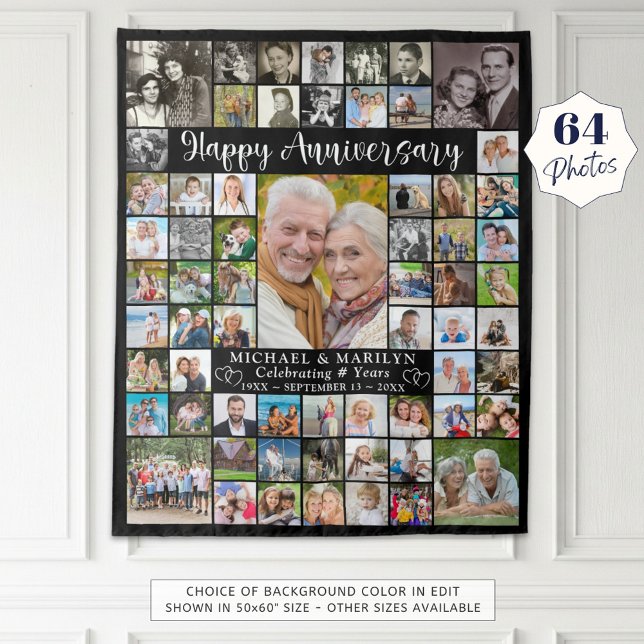 Jubiläum 64 Foto Collage Your Color Wandteppich (Von Creator hochgeladen)