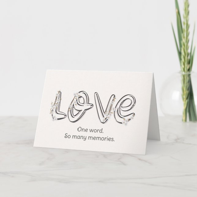 Jubiläum Almond Blossom Liebe Text Karte (Vorderseite)
