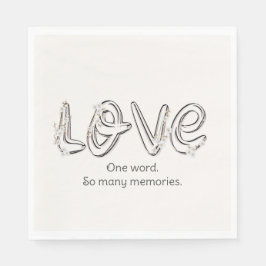 Jubiläum Almond Blossom Liebe Text Serviette