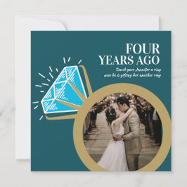 Jubiläum blauer Topaz-Ring-Fotos Einladung