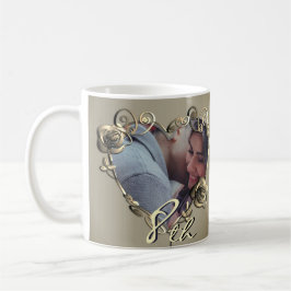 Jubiläum Bronzy Rose Heart Frame Kaffee Tasse
