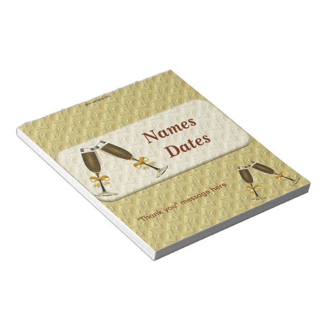 Jubiläum Candy Bar Wrapper Gastgeschenk Notizblock (angewinkelt)