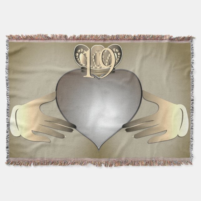 Jubiläum Claddaugh FotoThrow Blanket Decke (Vorderseite)