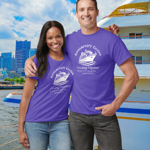 Jubiläum Cruise Blue/White Personalize T - Shirt