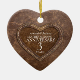 Jubiläum der 3. Hochzeit Keramik Ornament