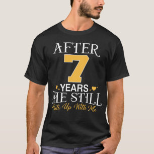 Jubiläum der 7. Hochzeit macht sie immer noch auf T-Shirt