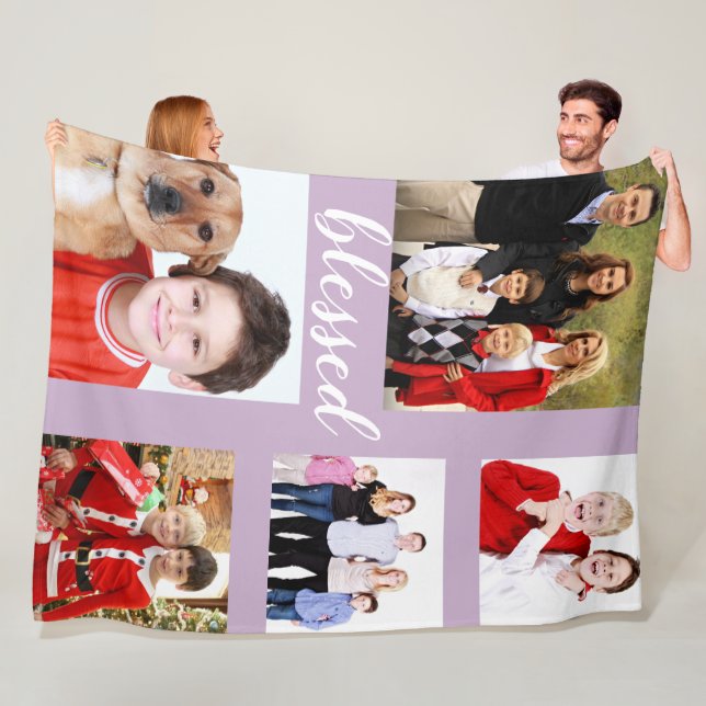 Jubiläum der Charm Family Foto Collage Fleecedecke (Beispiel)